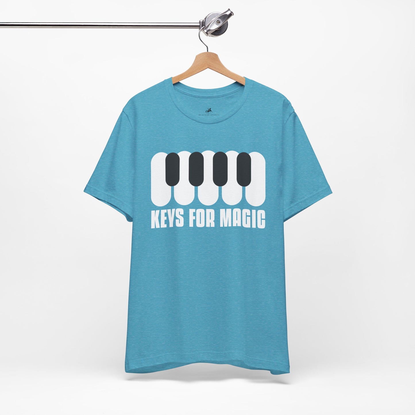 Keys for Magic Graphic Cotton T-Shirt - Trendy Short Sleeve Tee for Music Lovers | Unique Design, Comfortable Fit, Premium Quality Printify