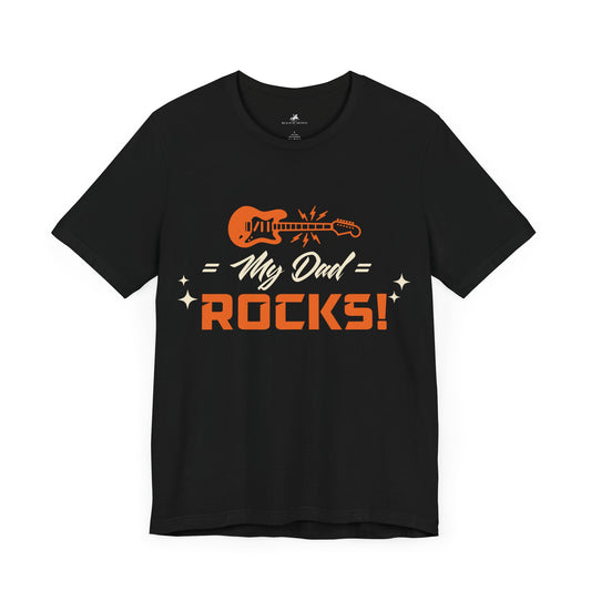 My Dad Rocks! Graphic Cotton T-Shirt - Fun Short Sleeve Tee for Men | Unique Father's Day Gift, Premium Quality Printify