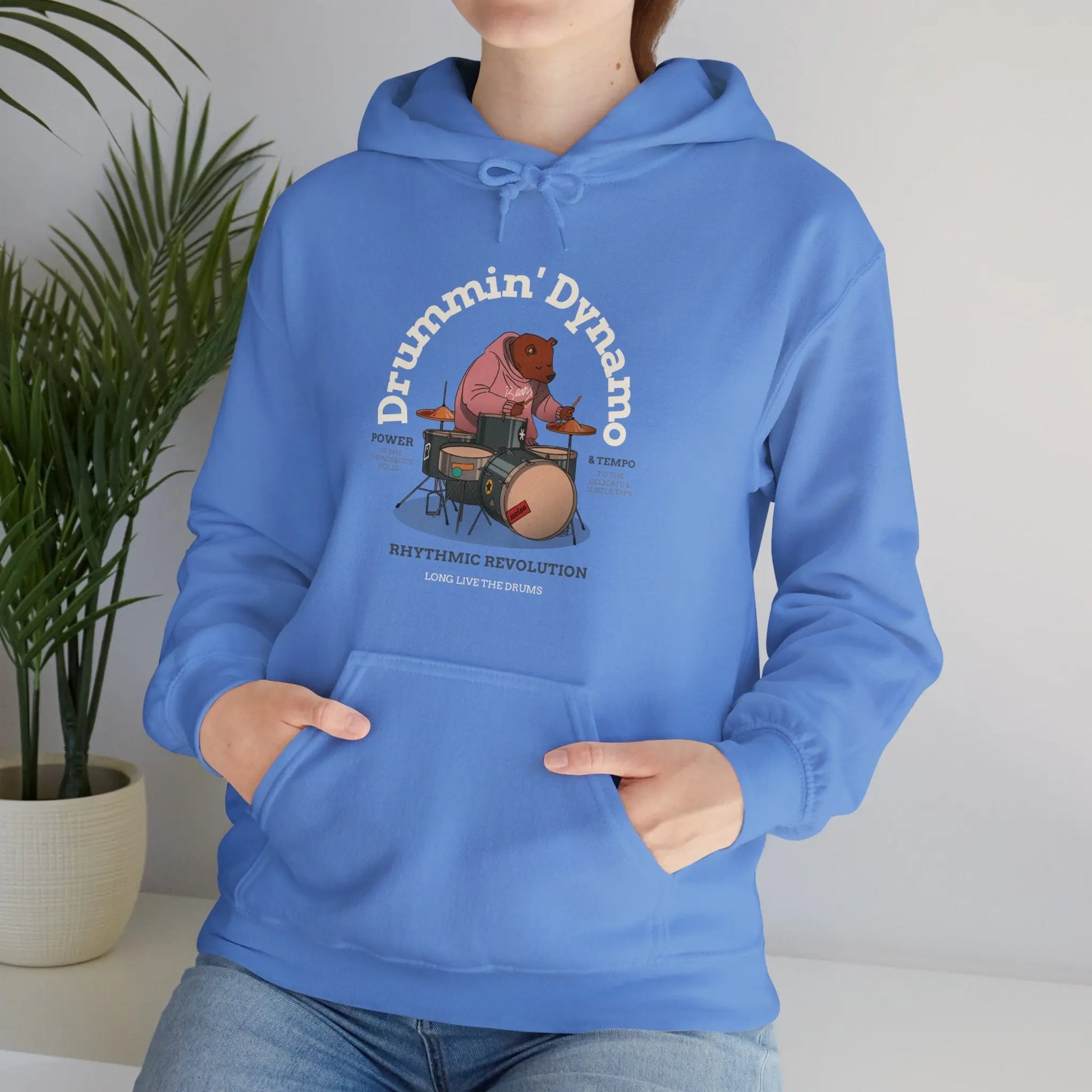 "Drummin' Dynamo" Graphic Hoodie - Realm of Artists