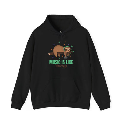 "Music is Like Therapy" Graphic Hoodie - Cozy Comfort and Style Printify