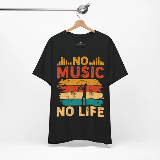 "No Music, No Life" Graphic T-Shirt: For the True Soundtrack Seekers! Printify