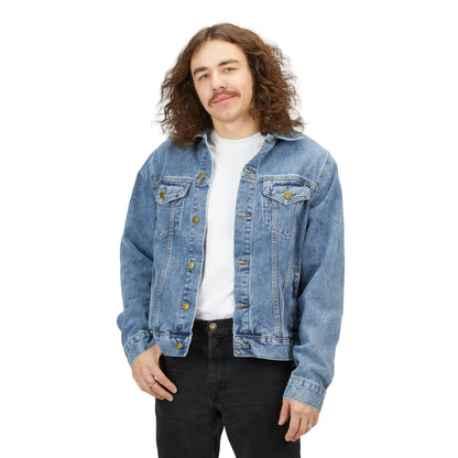 "Music: My Kind of Drug" Men's Denim Jacket - Realm of Artists