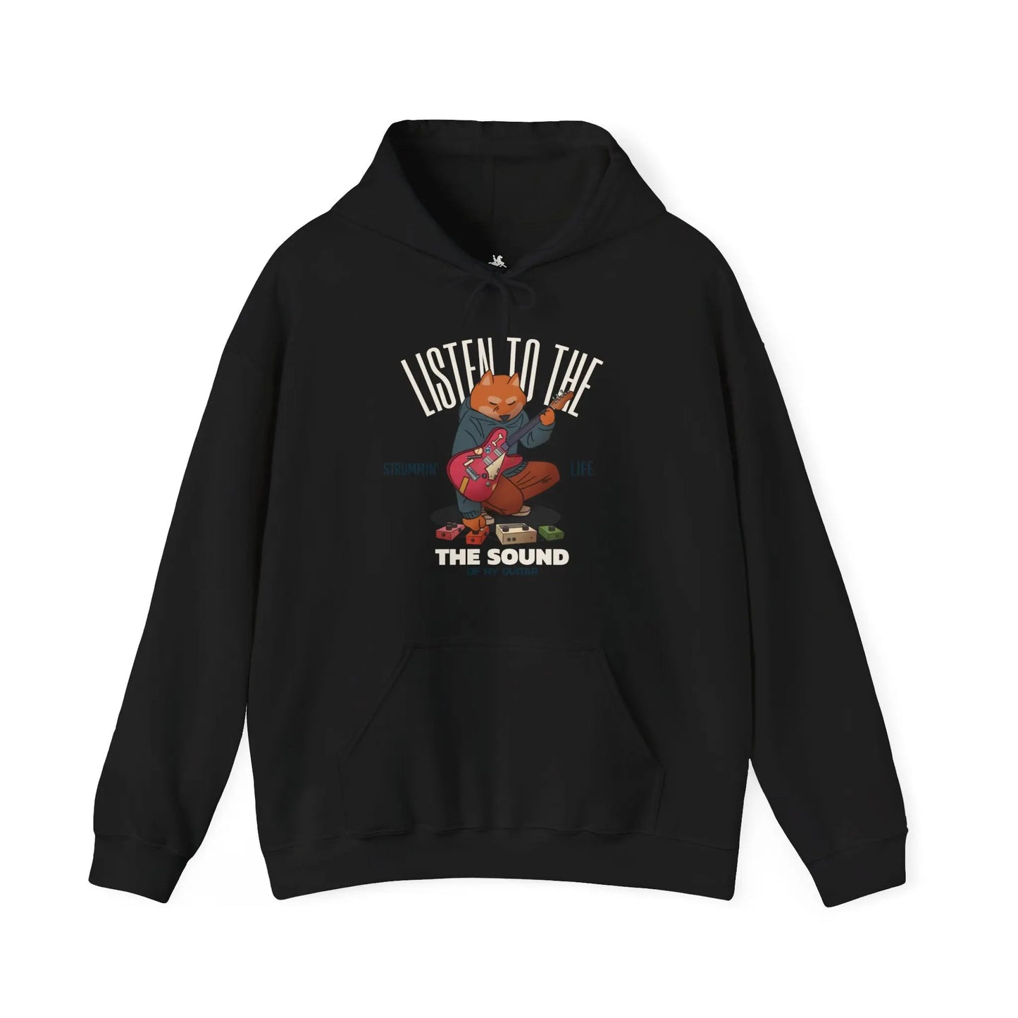 "Listen to the Sound of My Guitar" Graphic Hoodie - Cozy and Stylish Printify