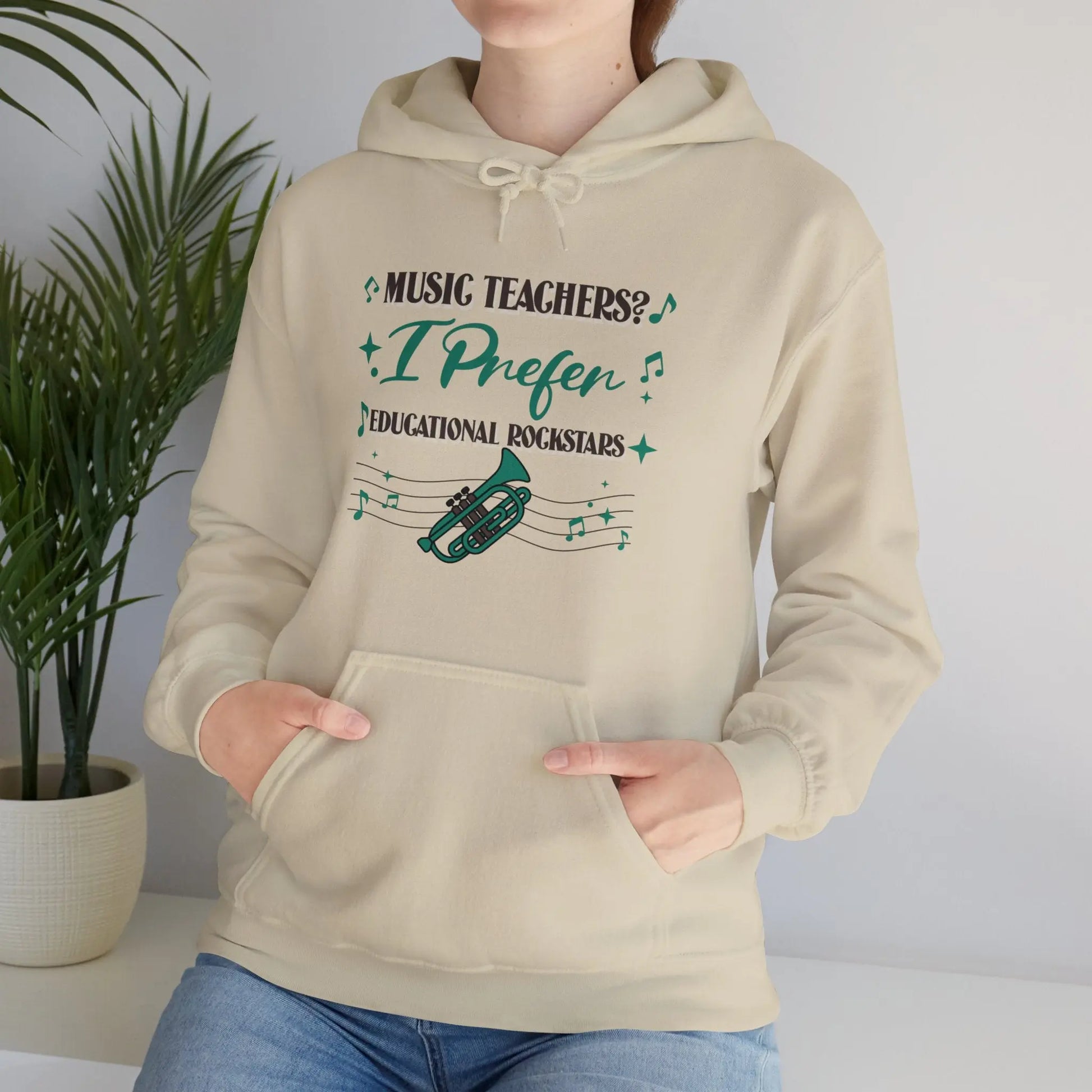 "Music Teacher? I Prefer Educational Rockstars" Graphic Hoodie - Realm of Artists