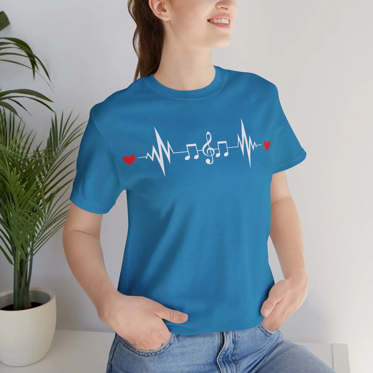 "Music Heartbeat" Graphic T-Shirt – Where Music Meets Life's Pulse Printify