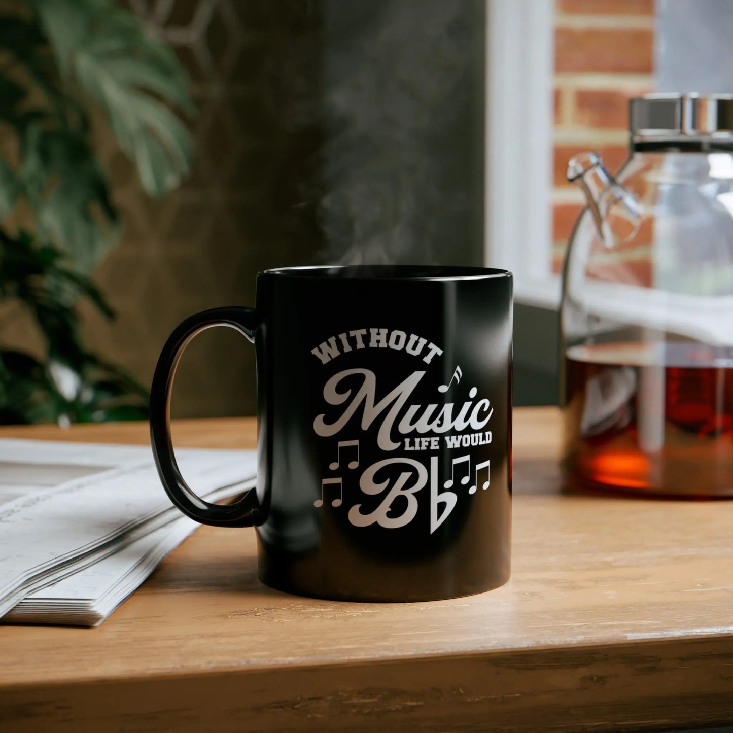 "Without Music Life Would Bb" Coffee Mug Printify