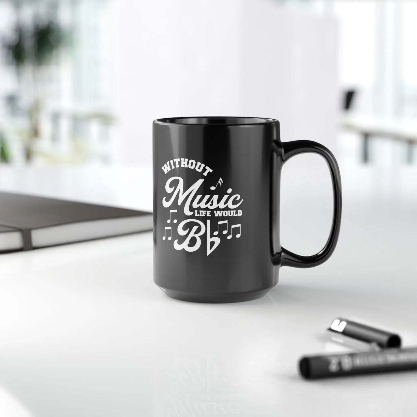 "Without Music Life Would Bb" Coffee Mug Printify