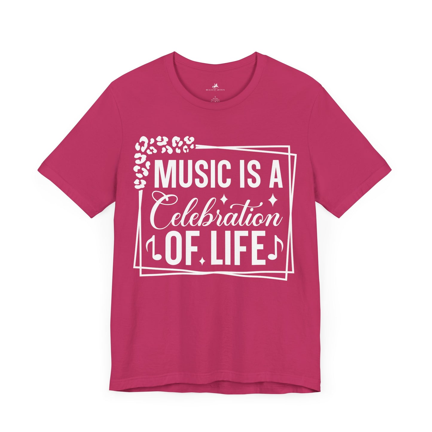 Music Is a Celebration of Life Graphic Cotton T-Shirt - Trendy Short Sleeve Tee for Music Lovers and Life Enthusiasts | Unique Design, Comfortable Fit, Premium Quality Printify