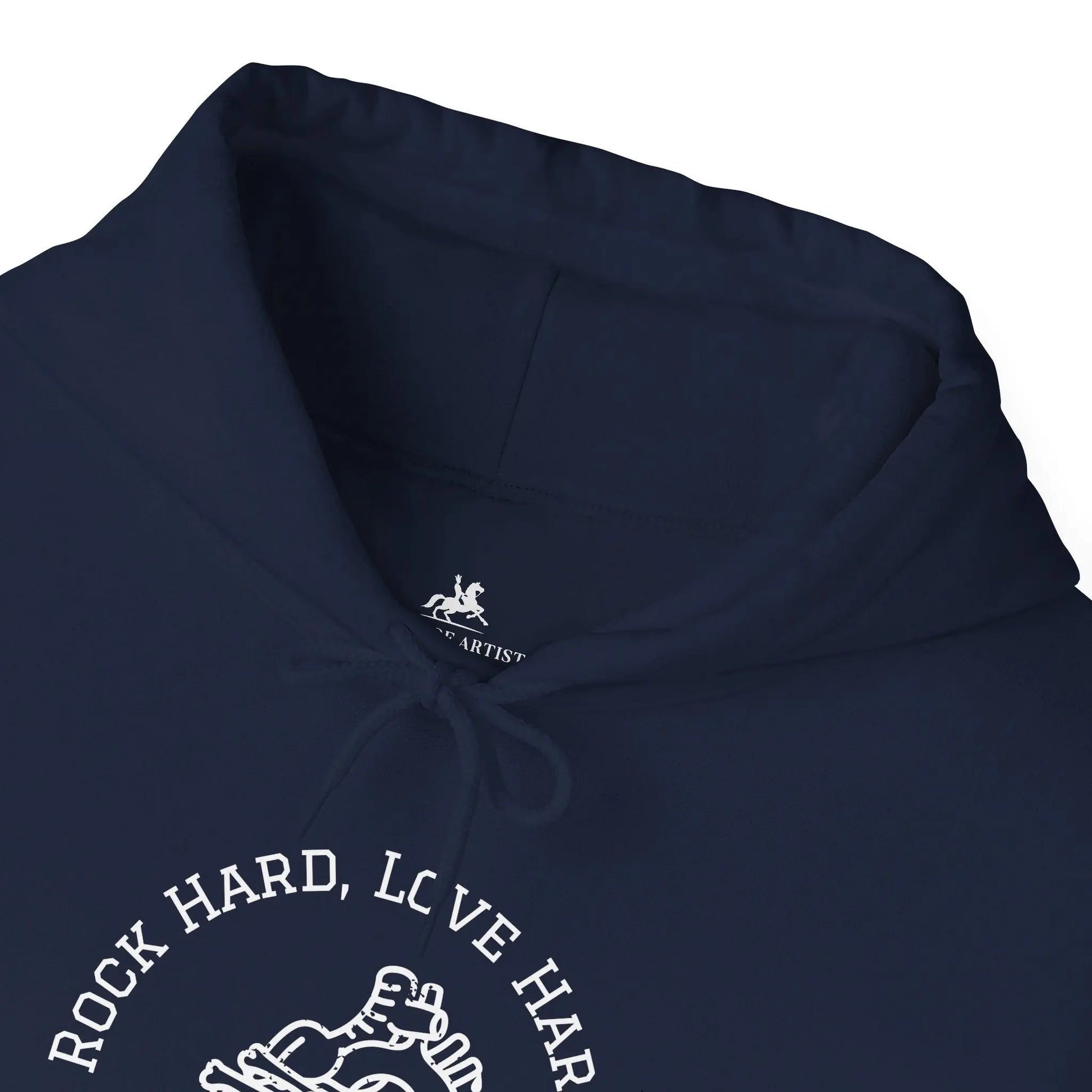 "Rock Hard, Love Harder - My Motto in Life" Graphic Hoodie - Realm of Artists