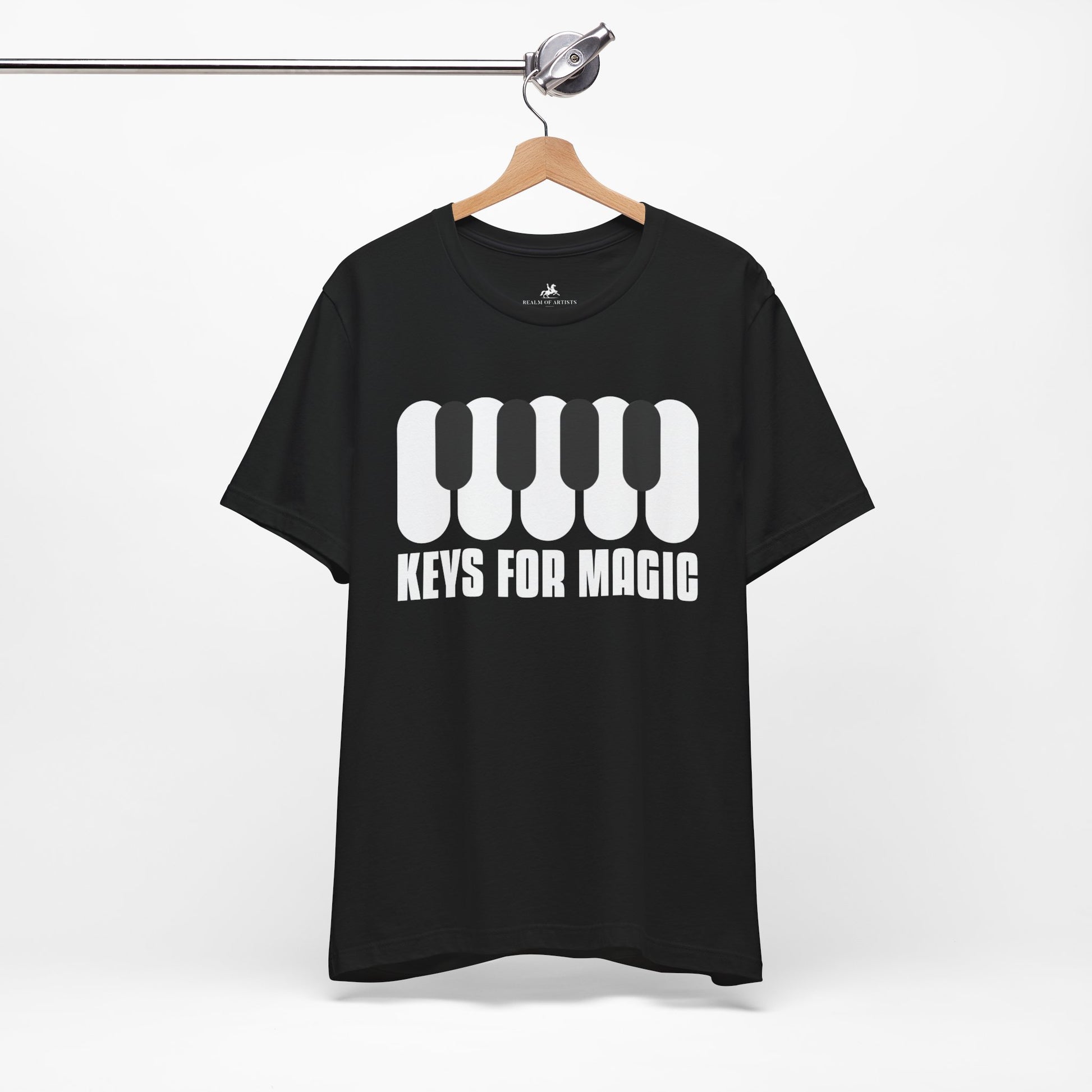 Keys for Magic Graphic Cotton T-Shirt - Trendy Short Sleeve Tee for Music Lovers | Unique Design, Comfortable Fit, Premium Quality Printify