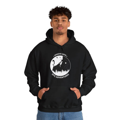 "Groove into Epic Adventures" Graphic Hoodie - Cozy and Stylish Comfort Printify