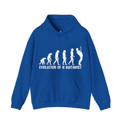 "Evolution of a Guitarist" Graphic Hoodie - Cozy Tribute to Music Mastery Printify