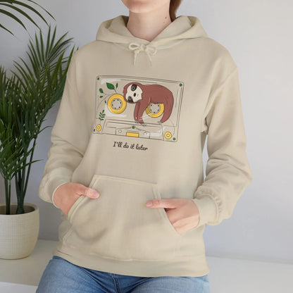 "I'll Do It Later" Graphic Hoodie - Cozy Procrastination Style Printify