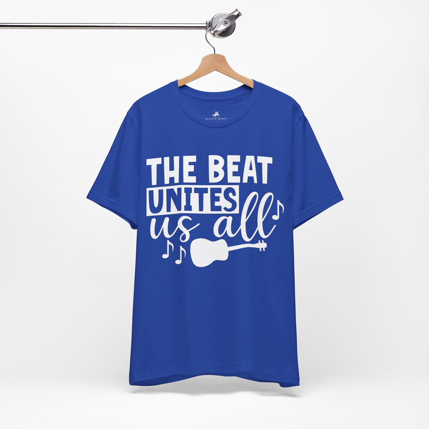 The Beat Unites Us All Graphic Cotton T-Shirt - Trendy Short Sleeve Tee for Music Lovers, Rhythm Enthusiasts, and Unity Seekers | Premium Quality, Comfortable Fit, Unique Design Printify