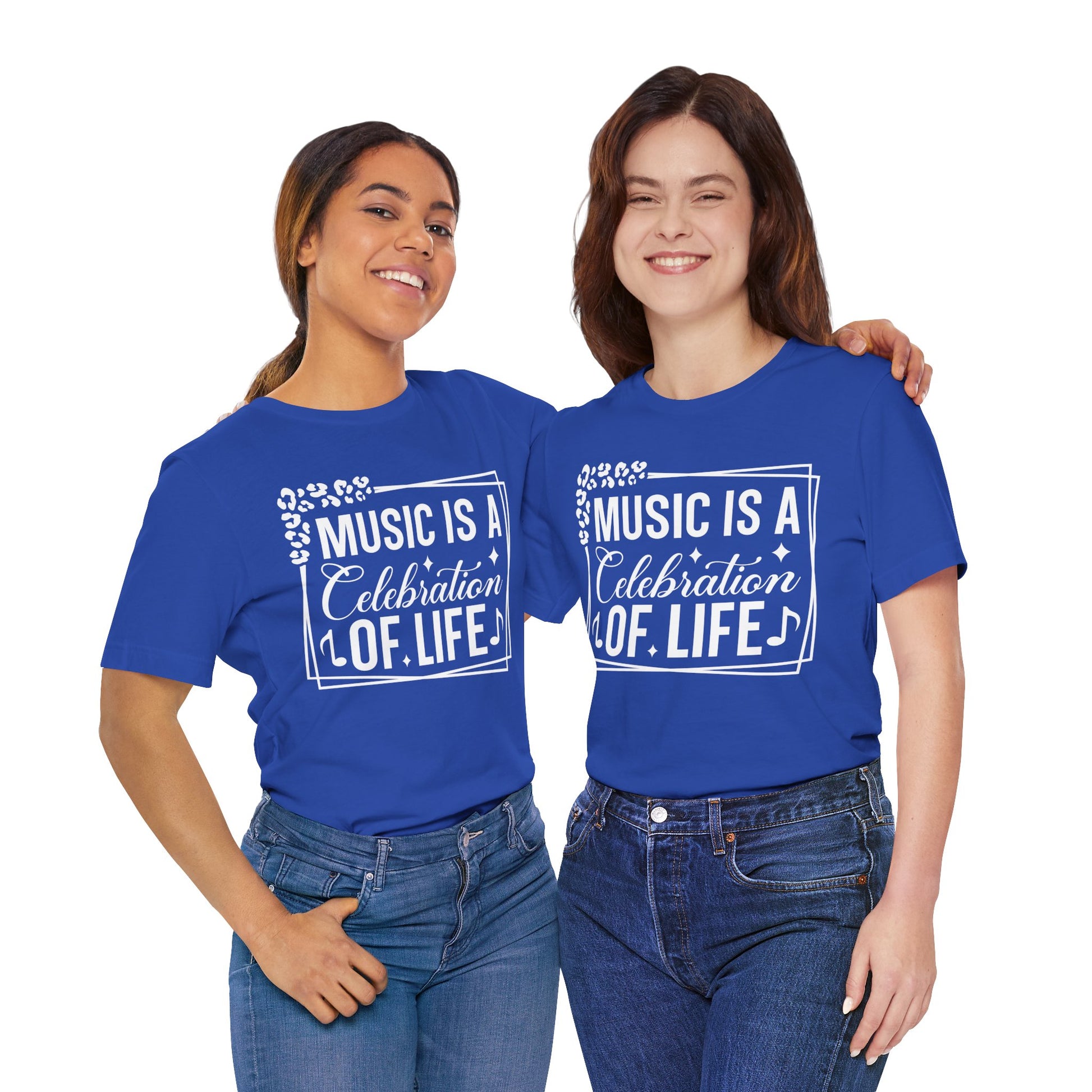 Music Is a Celebration of Life Graphic Cotton T-Shirt - Trendy Short Sleeve Tee for Music Lovers and Life Enthusiasts | Unique Design, Comfortable Fit, Premium Quality Printify