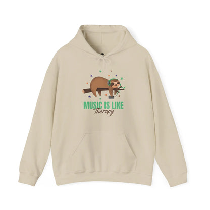 "Music is Like Therapy" Graphic Hoodie - Cozy Comfort and Style Printify