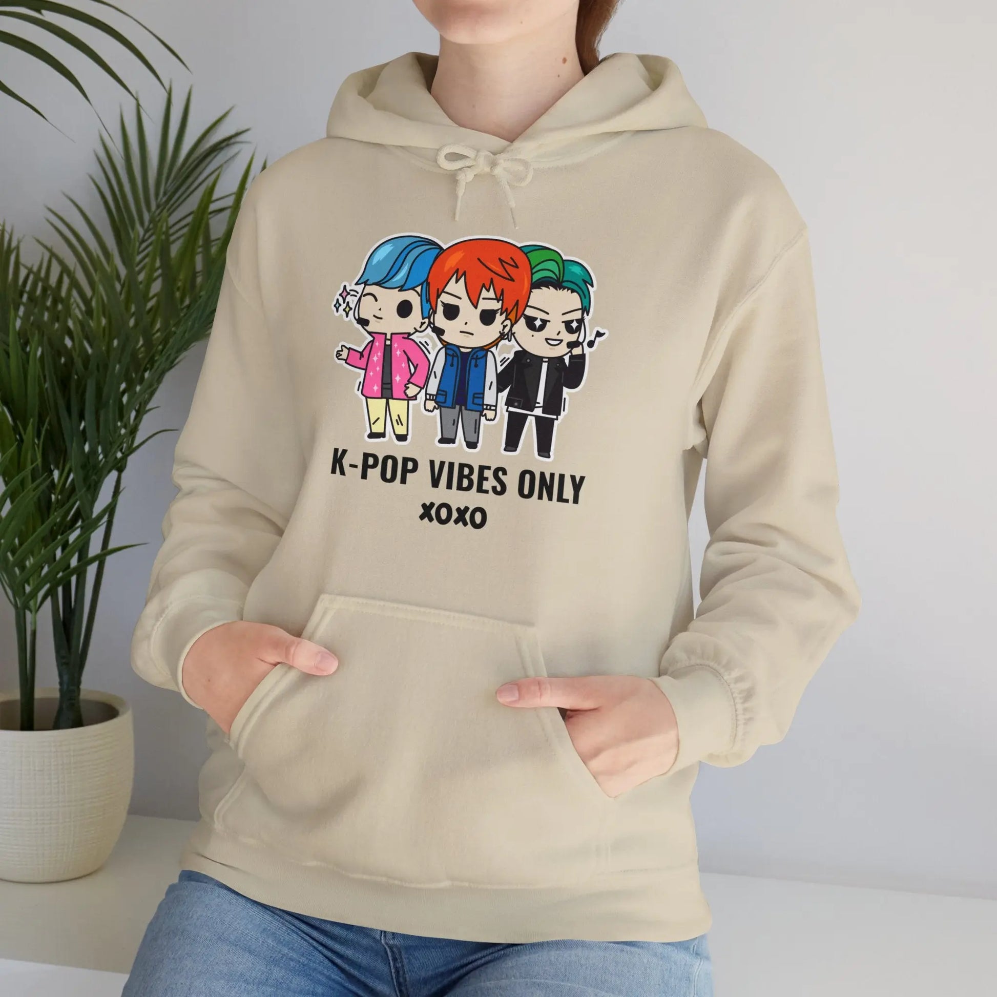 "K-Pop Vibes Only" Graphic Hoodie - Realm of Artists