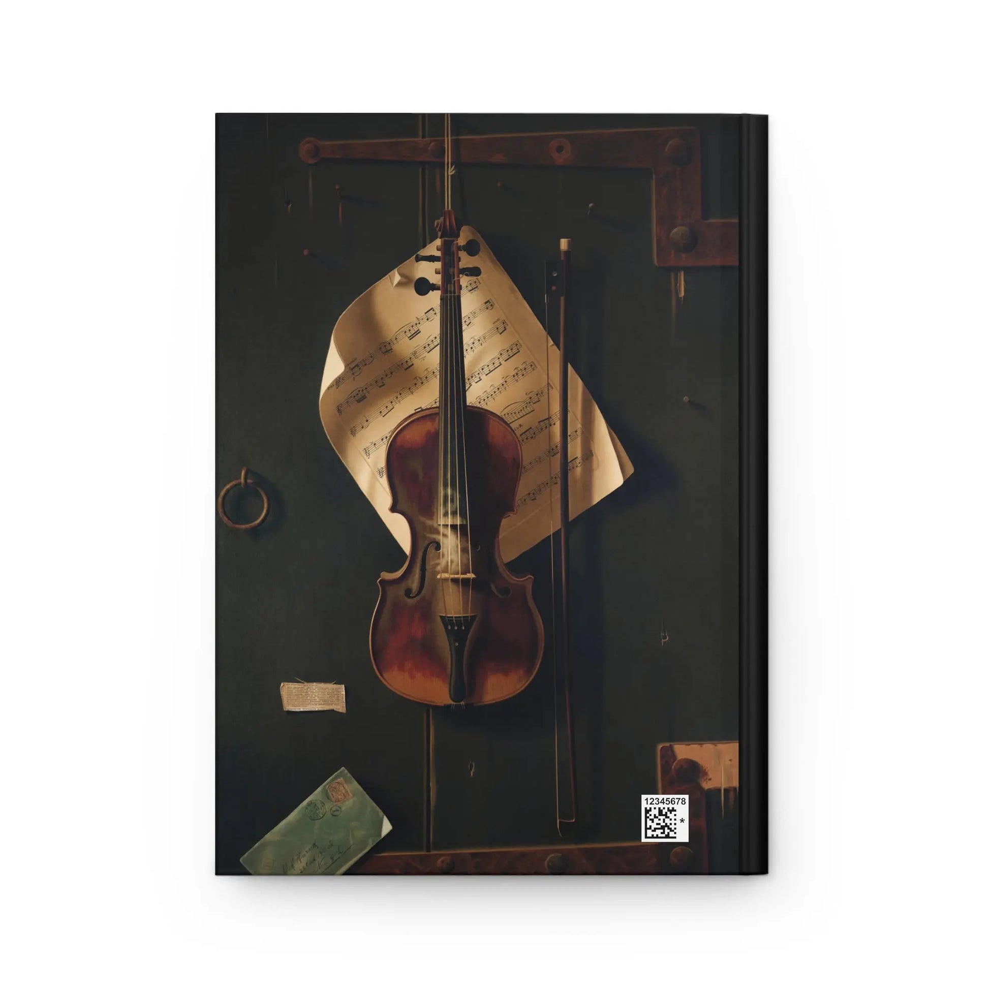 Still Life with Violin - William Harnett Hardcover Journal Printify