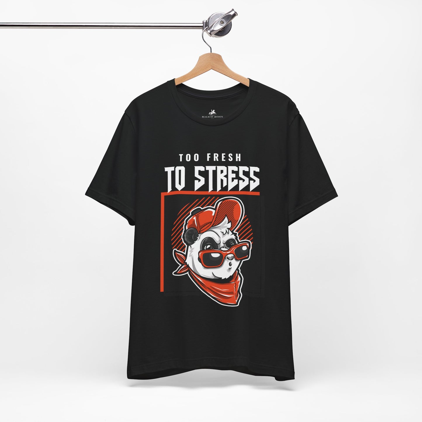 Too Fresh to Stress Graphic Cotton T-Shirt - Trendy Short Sleeve Tee for Relaxed Fashion | Unique Design, Comfortable Fit, Premium Quality Printify