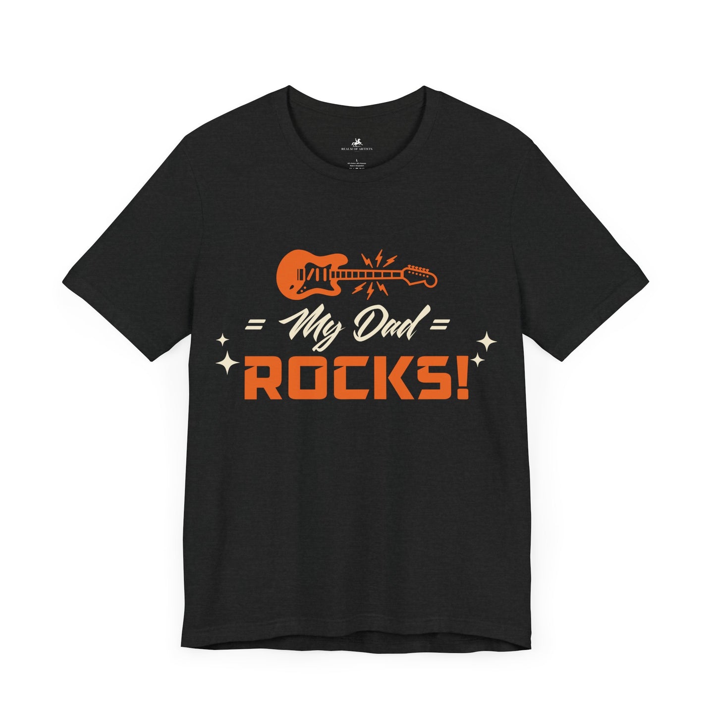 My Dad Rocks! Graphic Cotton T-Shirt - Fun Short Sleeve Tee for Men | Unique Father's Day Gift, Premium Quality Printify