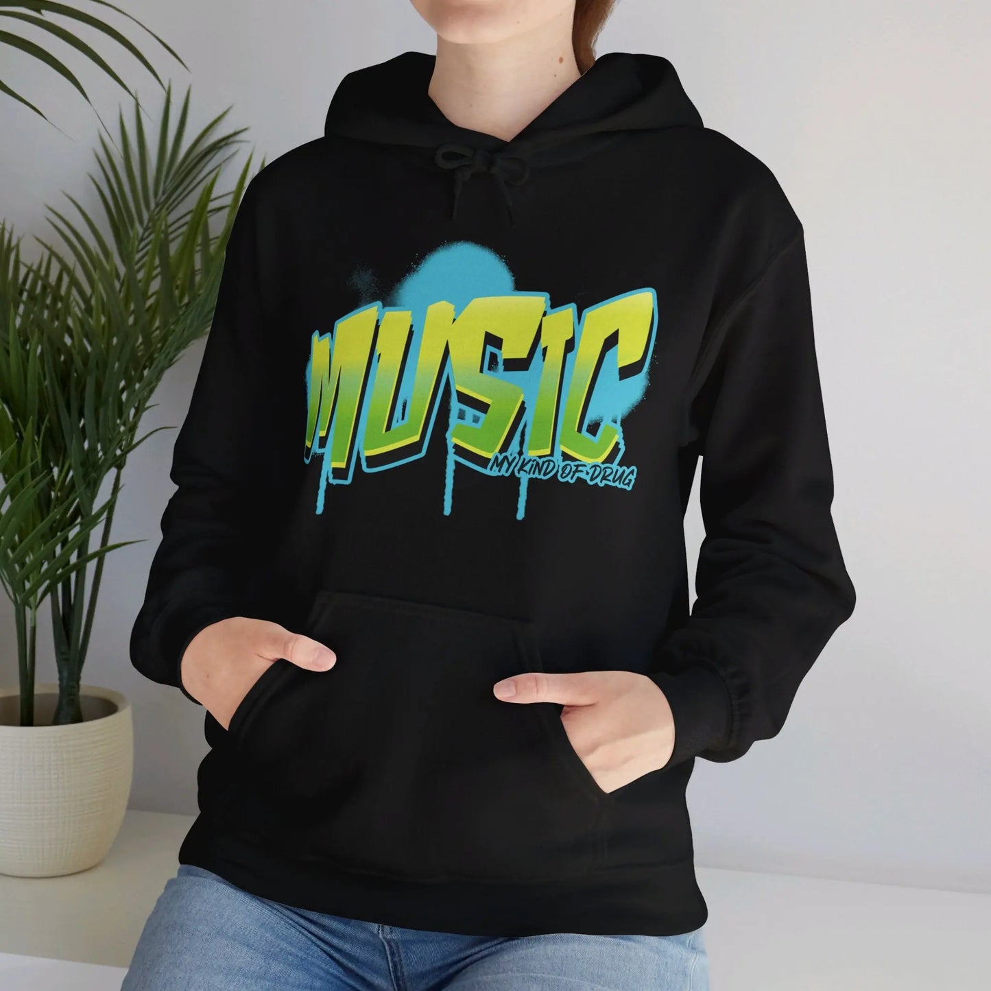 "Music: My Kind of Drug" Graphic Hoodie - Realm of Artists