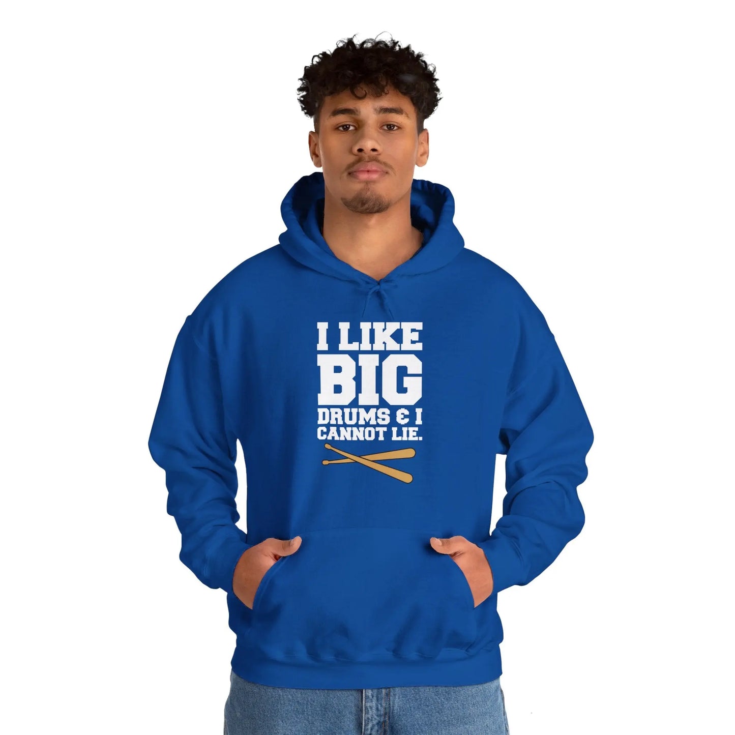 "I Like Big Drums and I Cannot Lie" Hoodie - Cozy and Stylish Graphic Hoodie Printify