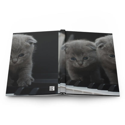 Purr-fect Harmony: Notebook Edition - Cute Kittens on Piano Printify