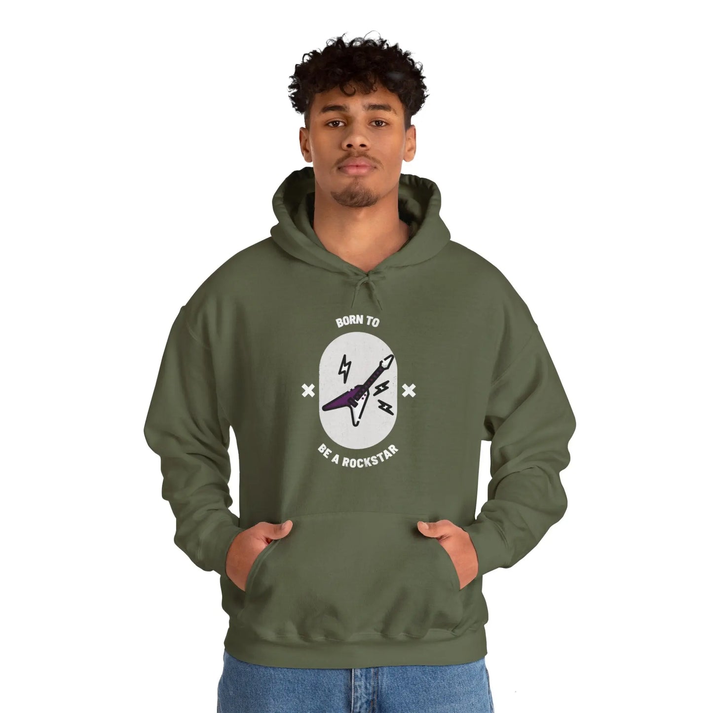 "Born to Be a Rockstar" Graphic Hoodie - Realm of Artists