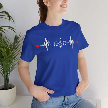 "Music Heartbeat" Graphic T-Shirt – Where Music Meets Life's Pulse Printify