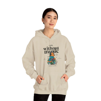 "Life Without Music is Like a Garden Without Flowers" Graphic Hoodie - Cozy and Stylish Printify