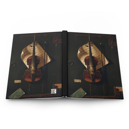 Still Life with Violin - William Harnett Hardcover Journal Printify