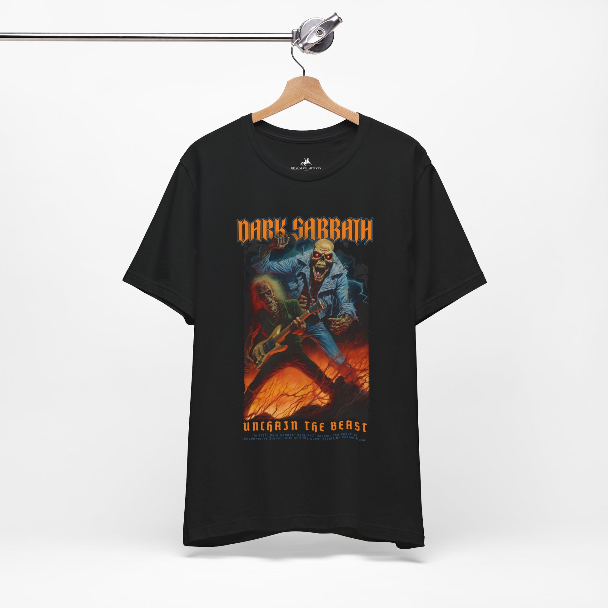 Dark Sabbath Graphic Cotton T-Shirt - Trendy Short Sleeve Tee for Metal Fans | Unique Design, Comfortable Fit, Premium Quality Printify