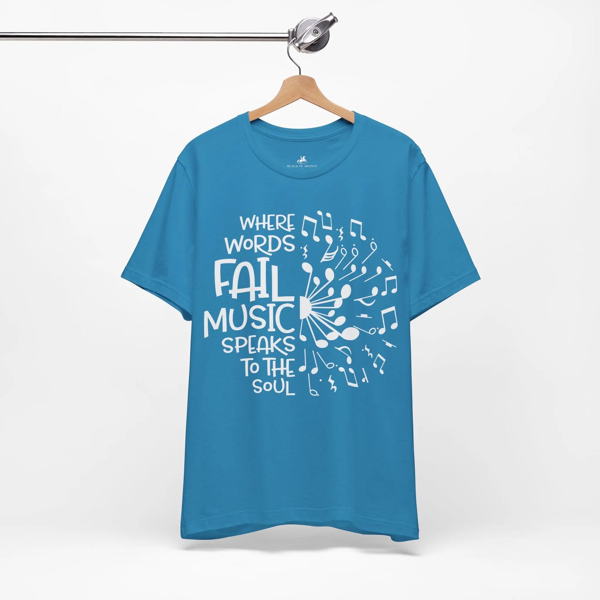 "Where Words Fail, Music Speaks to the Soul" Graphic T-Shirt – Let the Music Do the Talking Printify