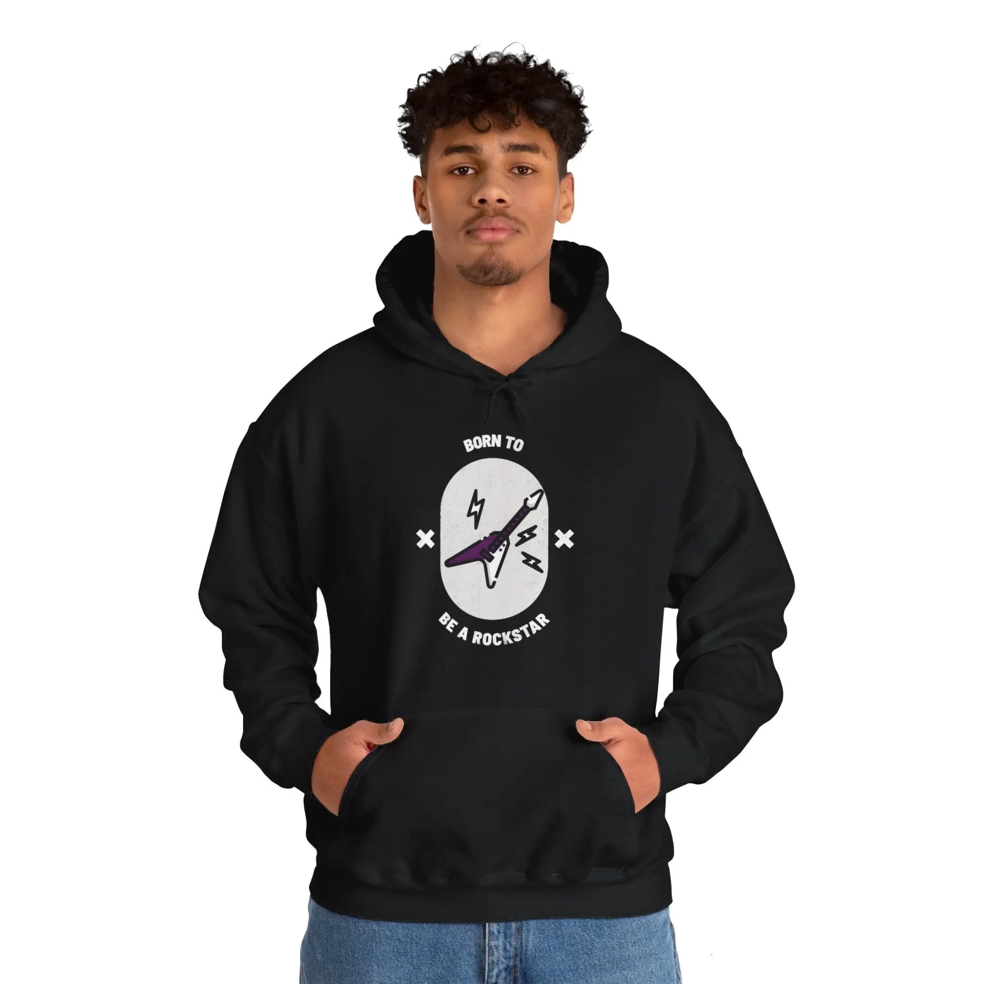 "Born to Be a Rockstar" Graphic Hoodie - Realm of Artists