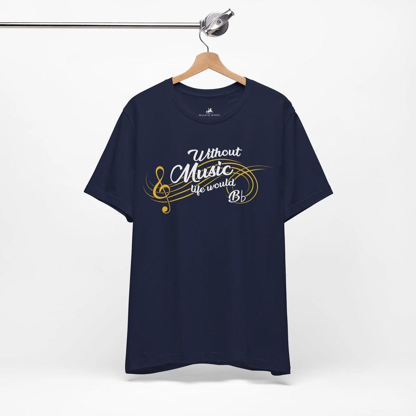 "Without Music, Life Would Bb" Music Graphic T-Shirt – For Those Who Always Hit the Right Notes! Printify