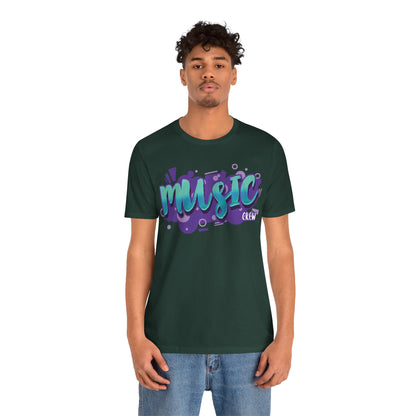 Music Crew Graphic Cotton T-Shirt - Trendy Short Sleeve Tee for Men and Women | Unique Design, Comfortable Fit, Premium Quality Printify