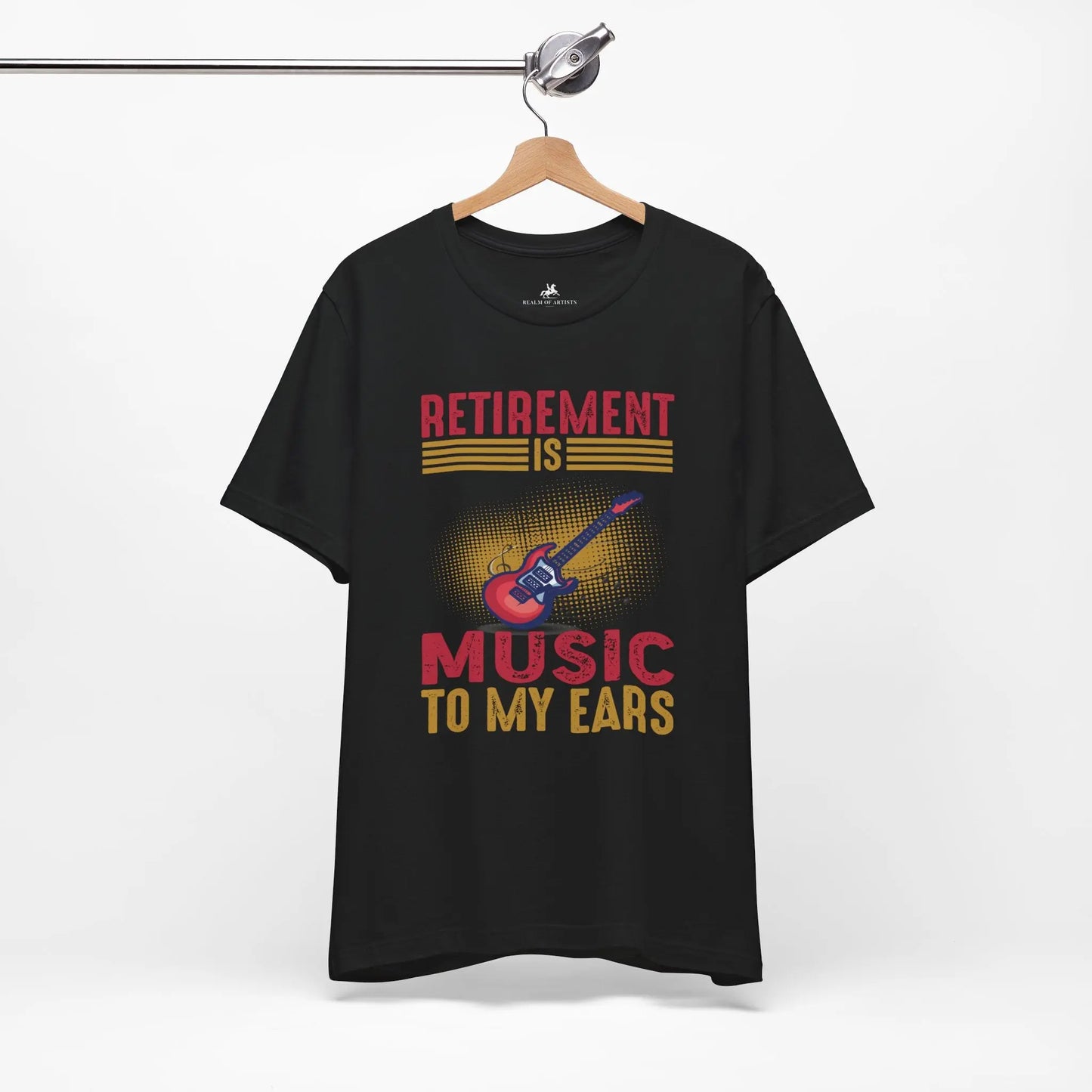 "Retirement is Music to My Ears" Graphic T-Shirt: Rockin’ the Golden Years! Printify