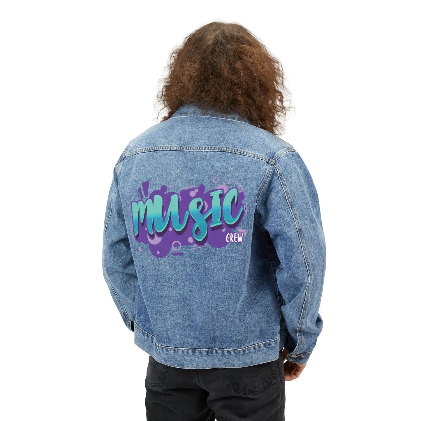 "Music Crew" Men's Denim Jacket - Realm of Artists