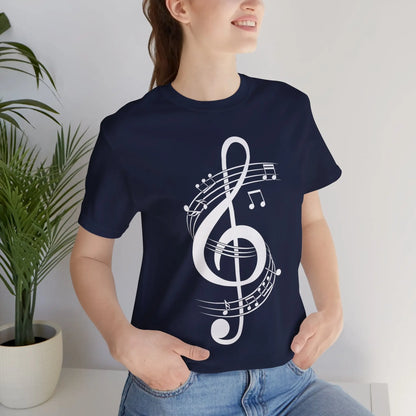 "Treble Clef" Music Graphic T-Shirt – Hit All the High Notes! Printify