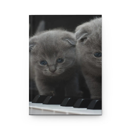 Purr-fect Harmony: Notebook Edition - Cute Kittens on Piano Printify