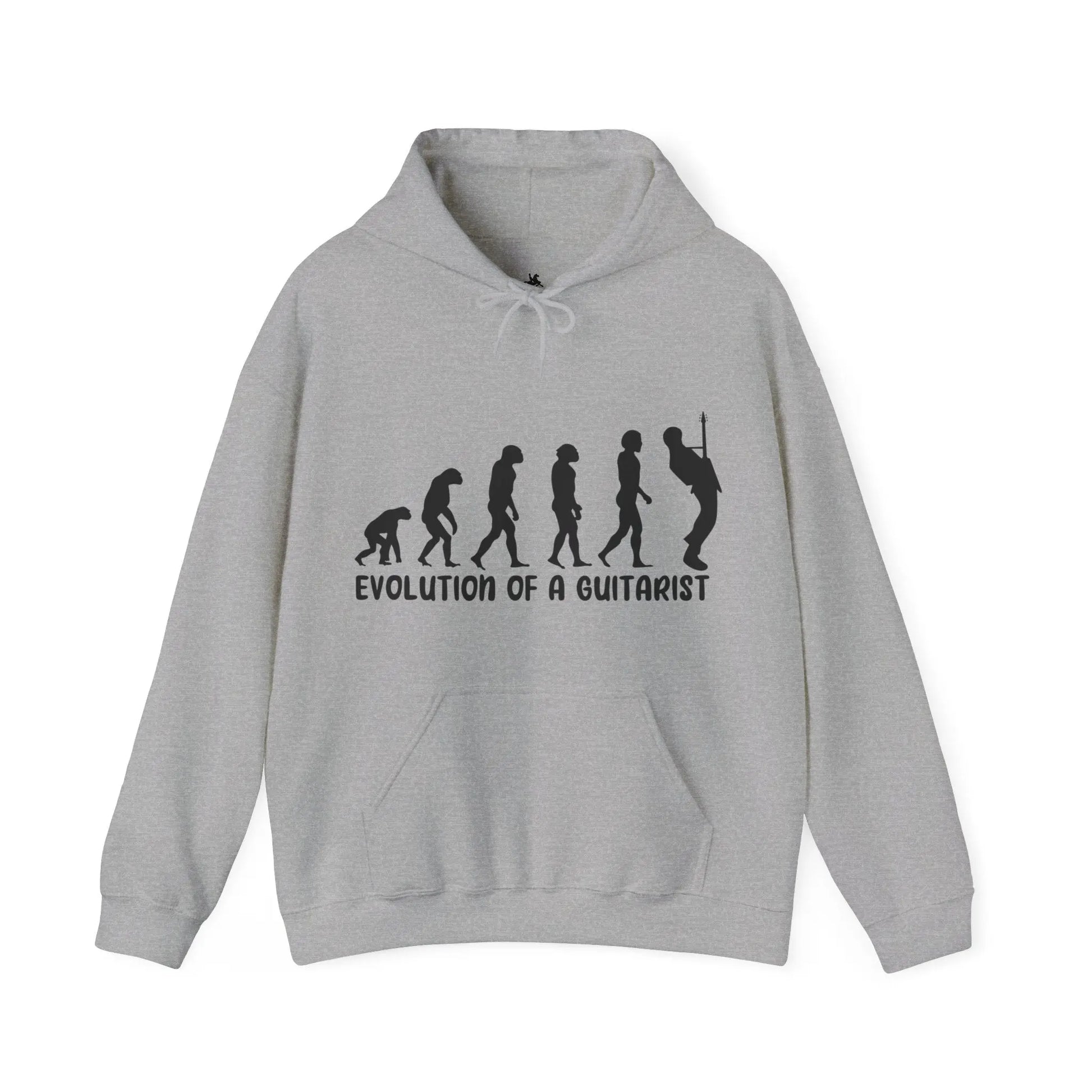 "Evolution of a Guitarist" Graphic Hoodie - Cozy Tribute to Music Mastery Printify