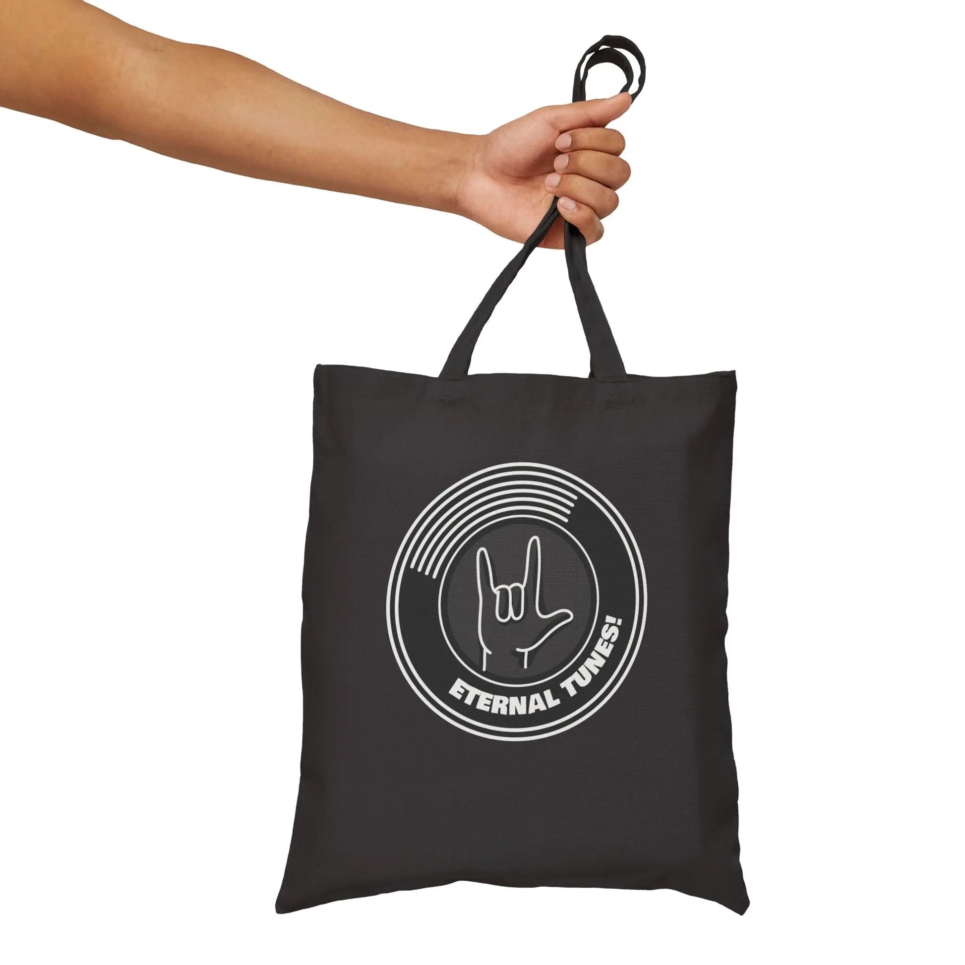 "Eternal Tunes!" Cotton Canvas Tote Bag - Realm of Artists