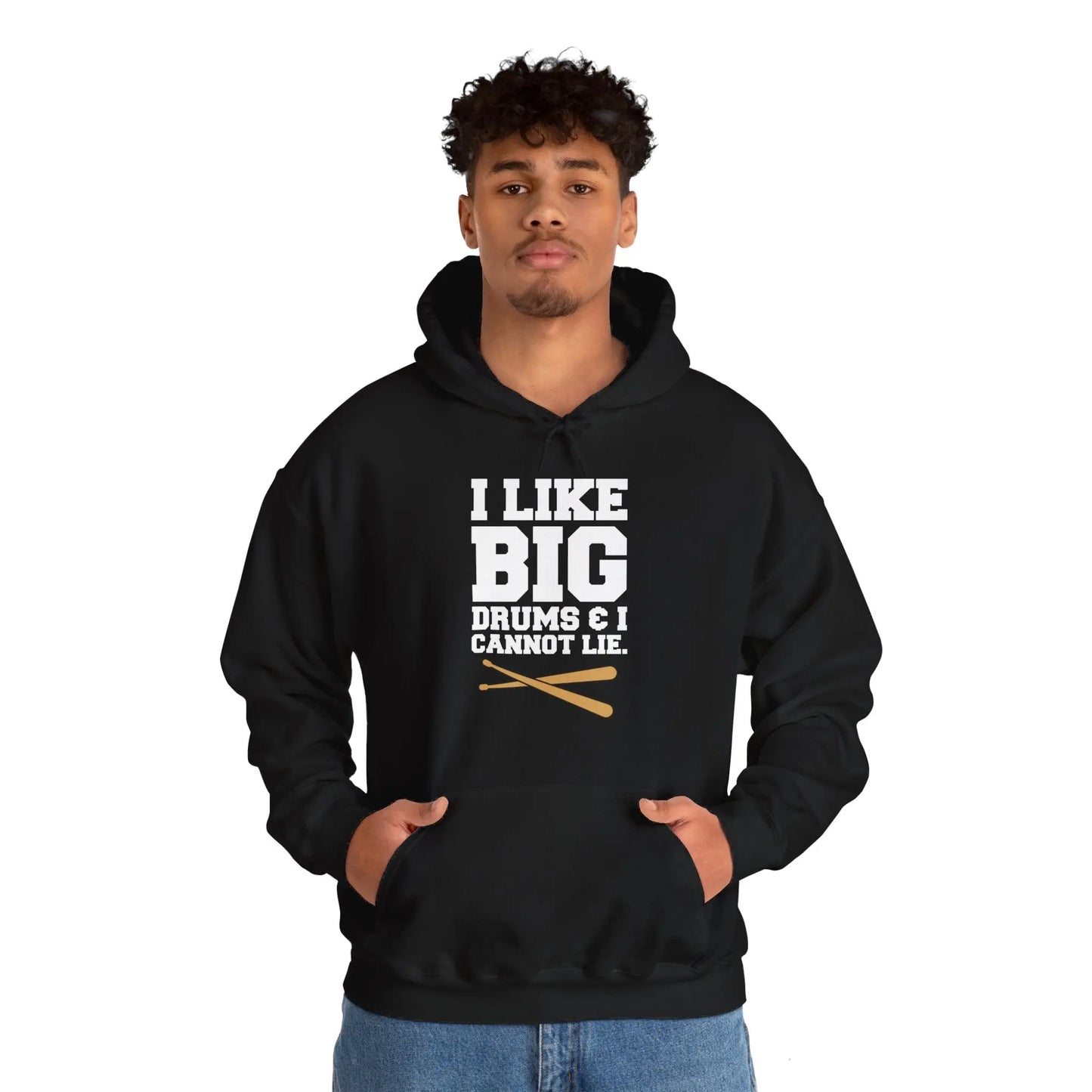 "I Like Big Drums and I Cannot Lie" Hoodie - Cozy and Stylish Graphic Hoodie Printify