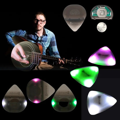 Guitar Touch Luminous Pick - Portable Glowing LED Plectrum for Guitarists and Ukulele Players - Realm of Artists