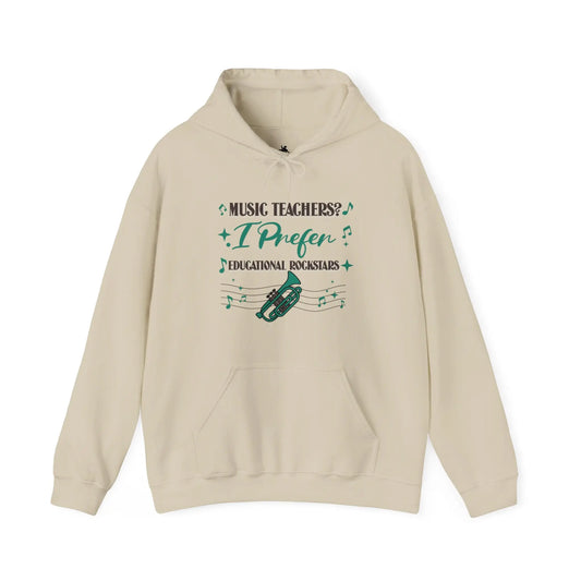 "Music Teacher? I Prefer Educational Rockstars" Graphic Hoodie - Realm of Artists