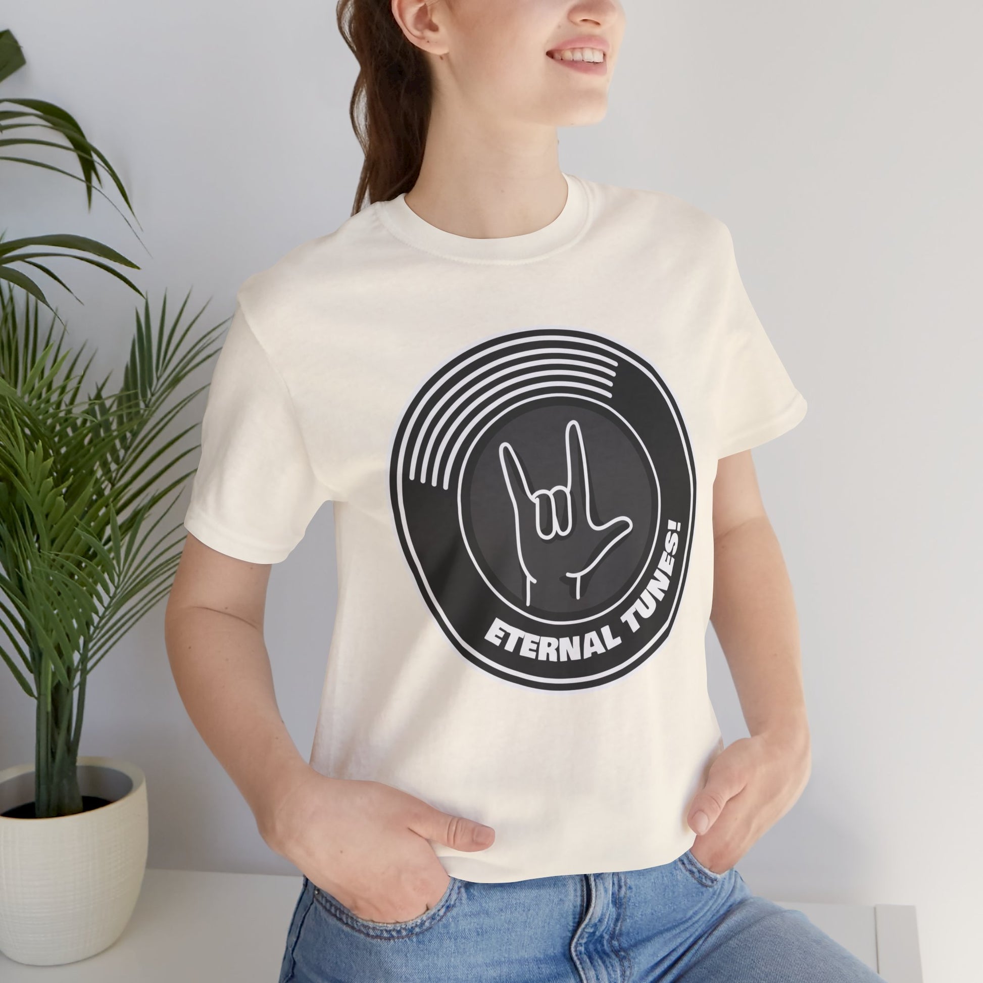 Eternal Tunes Graphic Cotton T-Shirt - Trendy Short Sleeve Tee for Music Lovers | Unique Design, Comfortable Fit, Premium Quality Printify