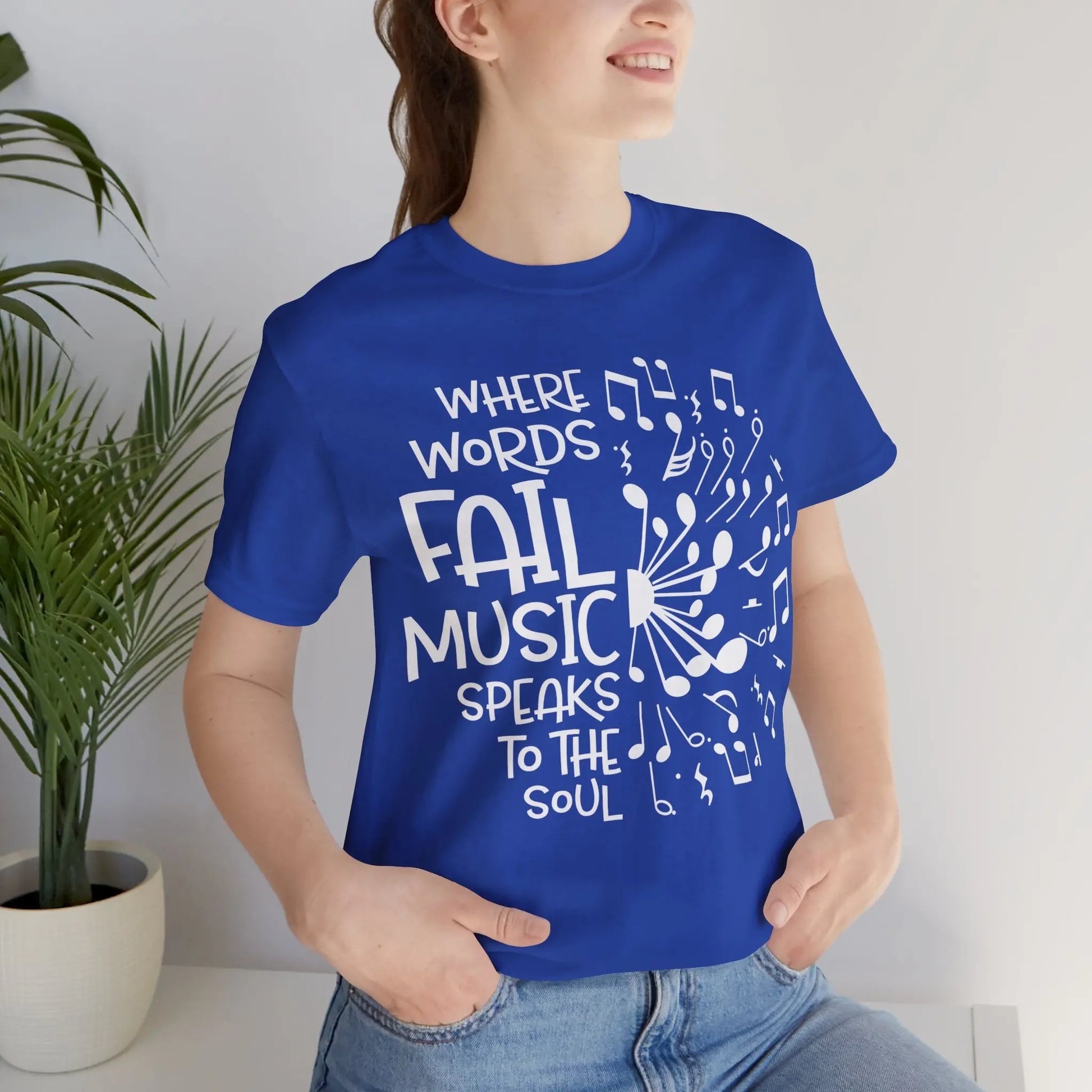 "Where Words Fail, Music Speaks to the Soul" Graphic T-Shirt – Let the Music Do the Talking Printify