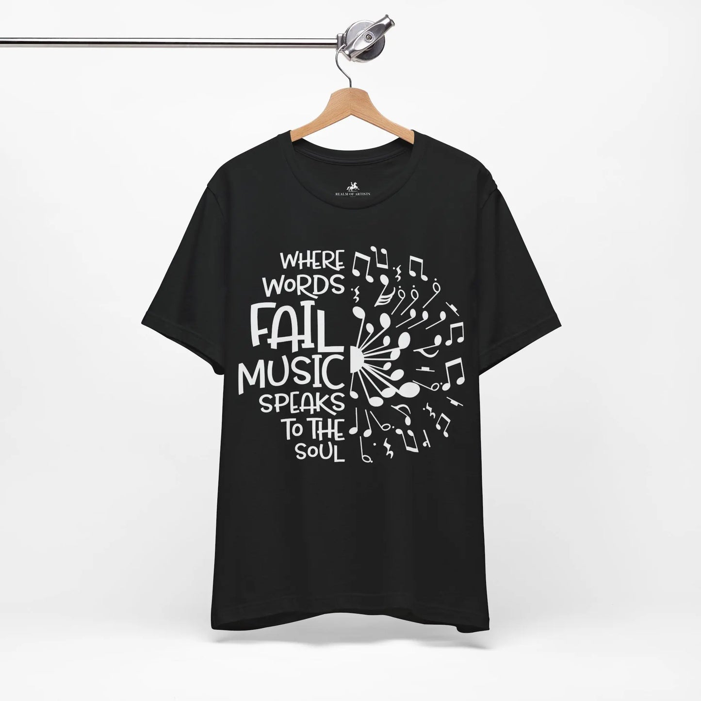 "Where Words Fail, Music Speaks to the Soul" Graphic T-Shirt – Let the Music Do the Talking Printify