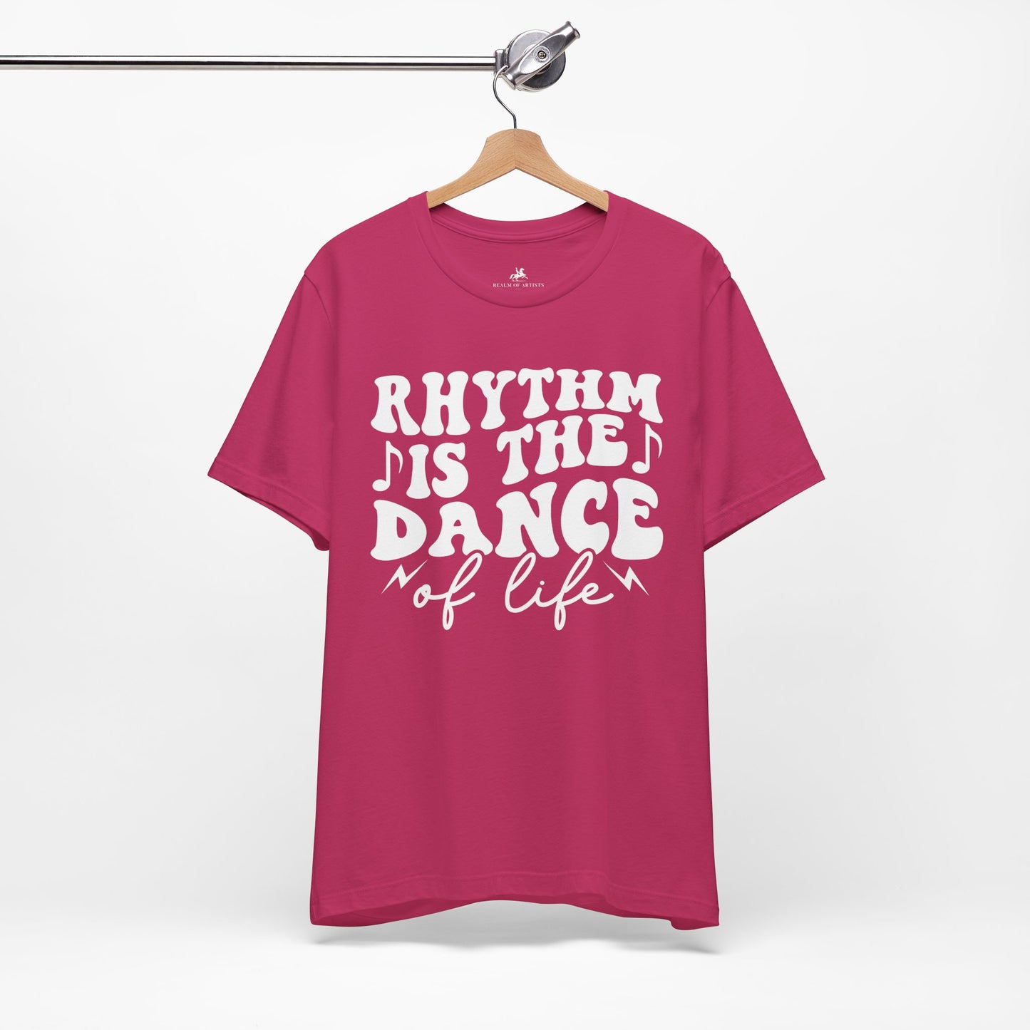 Rhythm is the Dance of Life Graphic Cotton T-Shirt - Trendy Short Sleeve Tee for Music Enthusiasts and Dance Lovers | Premium Quality, Unique Design, Comfortable Fit Printify