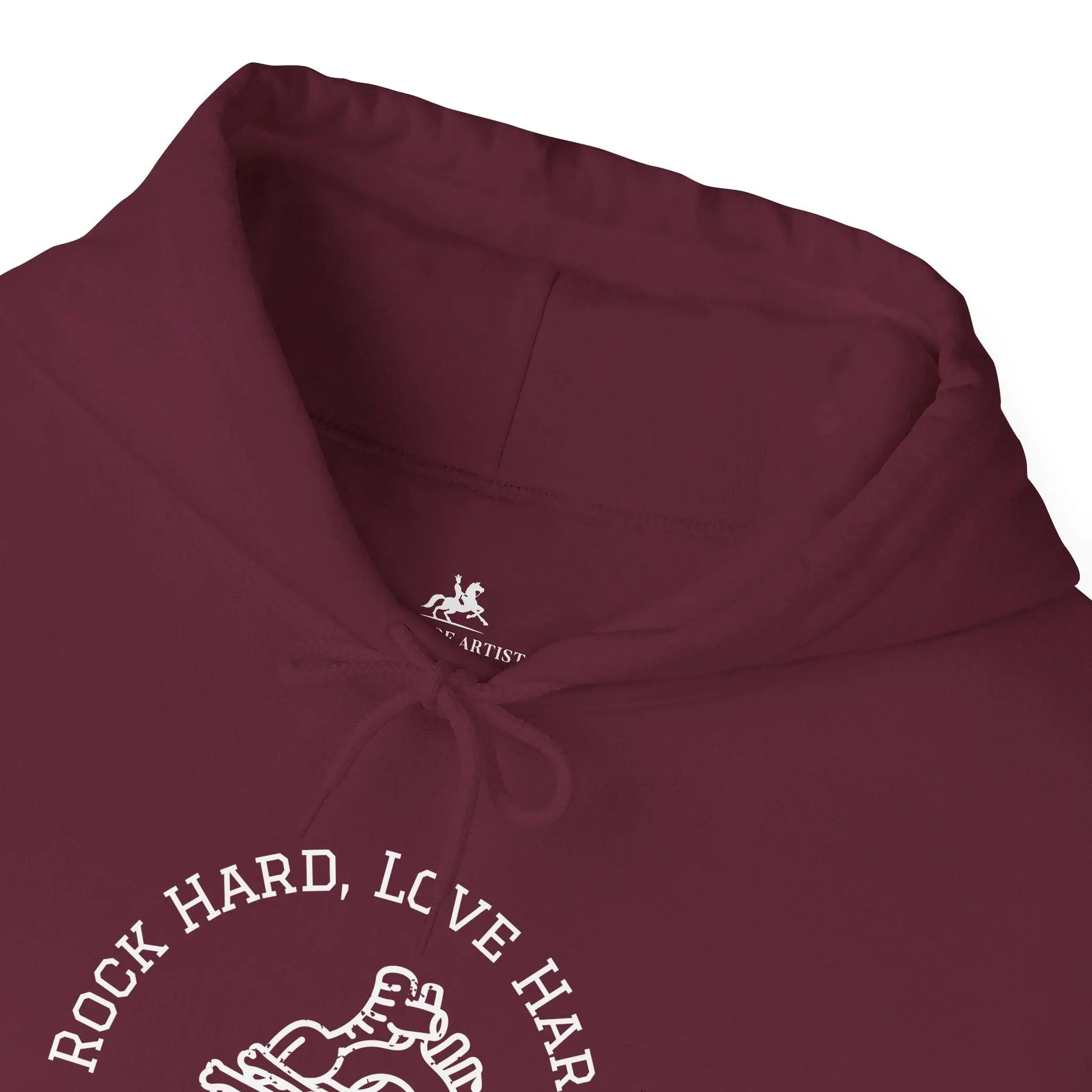 "Rock Hard, Love Harder - My Motto in Life" Graphic Hoodie - Realm of Artists